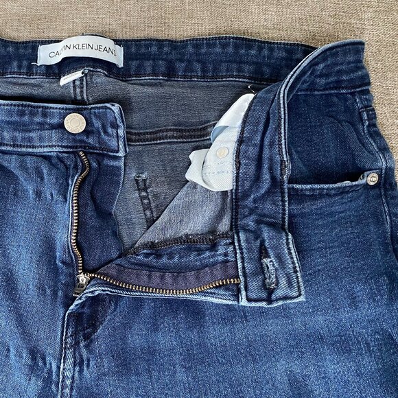 Calvin Klein Slim Fit Denim Jeans Men's 38 x 32 Mid Rise Blue Casual Pants - Picture 4 of 16